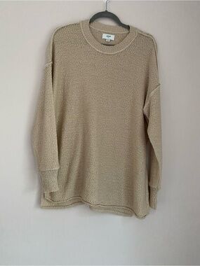 Aerie cottagecore Beachy brown lightweight sweater oversized small